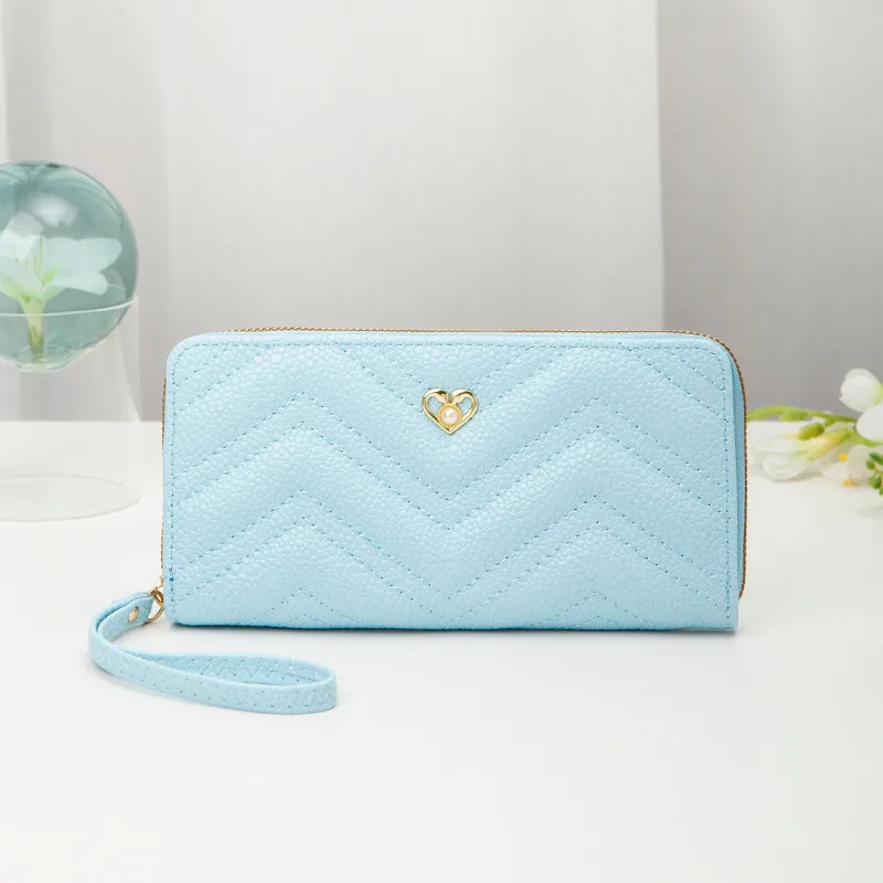 Fashion Clutch Bag Texture Embroidery Thread Love Blue - Shop at LoveMi
