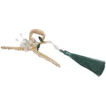 Flower Tassel Clip National Style Fashion - Flower Tassel Grip