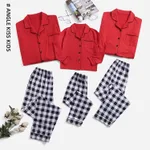 Christmas Family Parent-child Striped Pajamas Housewear Suit - Color Contrast Women-M - View 1