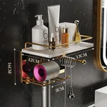 Wall Mounted Hair Dryer Storage Rack In Bathroom - Flagship