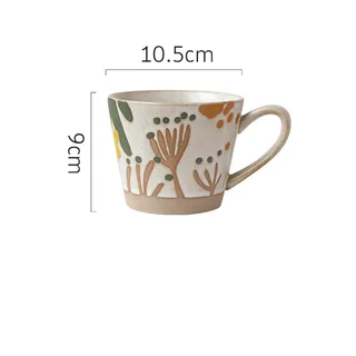 Countryside Flower Pure Hand-painted Ceramic Tableware - Mug