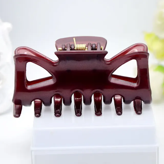 Vintage 7CM Wide Dark Plastic Hairpin Purple Red - Shop at LoveMi