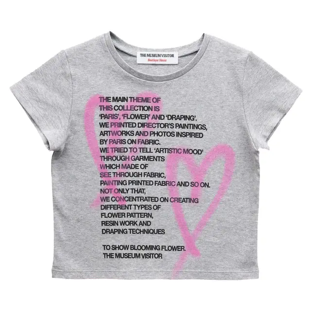 Graffiti Love Letter Slim Short Sleeve T Shirt Grey - Shop at LoveMi