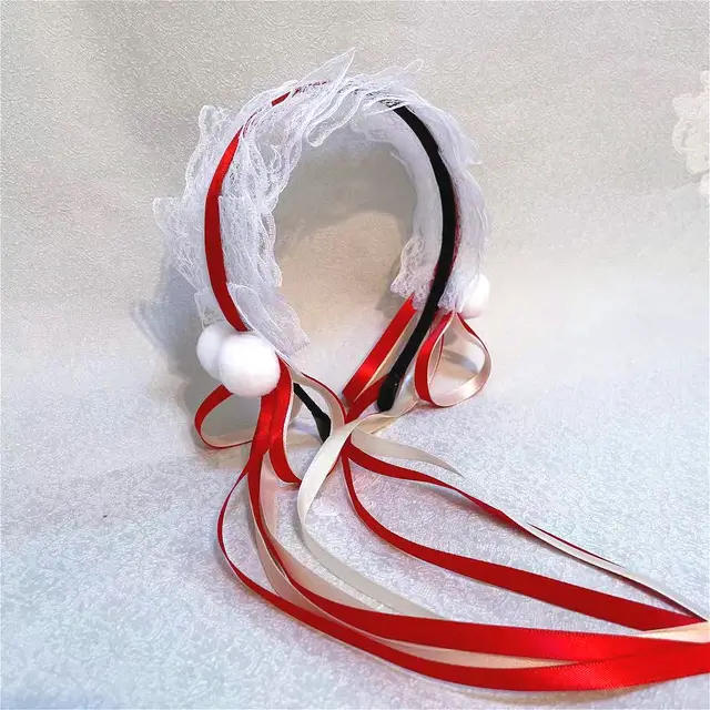 Hairdressing Lace Bowknot Hair Band Hairball4 - Shop at LoveMi