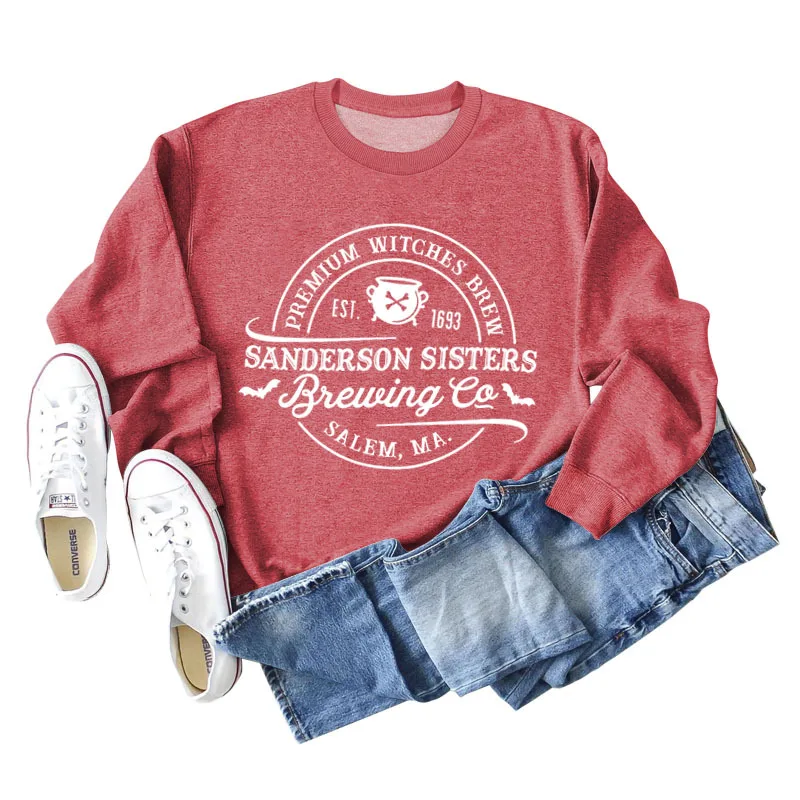 Alphabet Printed Autumn And Winter Bottomed Long Sleeve Red - Shop at LoveMi