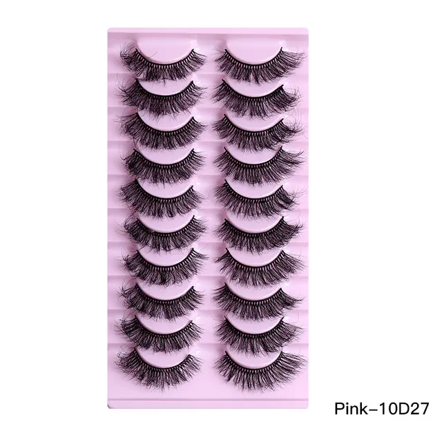10Pairs Of Natural Thick Curly Eyelashes 10D27 - Shop at LoveMi