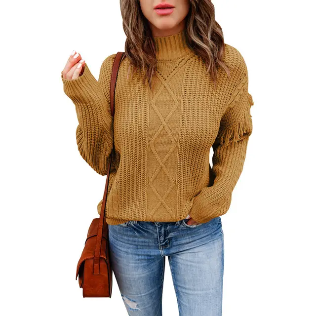 Women's V neck Loose Solid Color Plush Top Brown - Shop at LoveMi