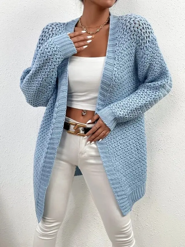 Women's Sweater Sweater Slim Cardigan Coat Sky Blue - Shop at LoveMi