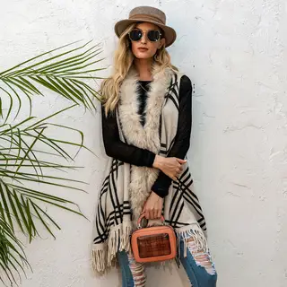New Style Turtleneck Coat Women's Color Matching Sweater - Khaki