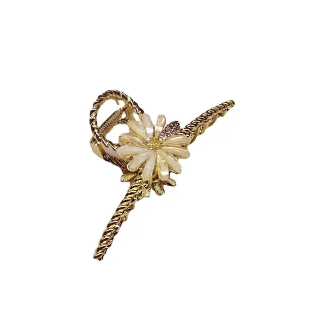 Simple Snowflake Flower Temperament Hairpin Girl Feeling Ivory White - Shop at LoveMi