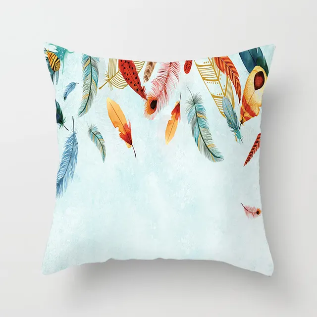 Peach Skin Feather Pillow Sofa Cover 6 Style - Shop at LoveMi