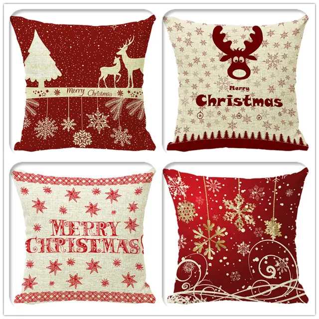 Christmas Fashion Minimalist Print Sofa Pillow Cover Sd8255 - Shop at LoveMi