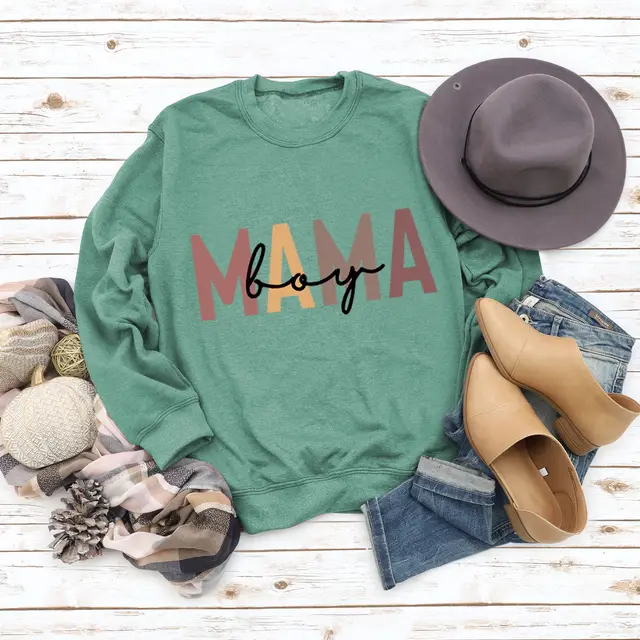 Female Cotton Printed Loose Fit Sweatshirt Light Green Jumper Black Colo - Shop at LoveMi