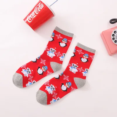 Santa Claus Elk Snowman Medium Tube Socks Snowman - Shop at LoveMi