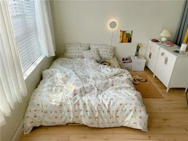 Four Piece Cotton Comfortable Bed Sheet Bedding Pencil Party - Shop at LoveMi