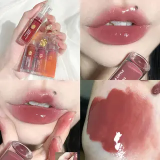 Mirror Paint Light Lip Lacquer Lipstick No Stain On Cup Long-lasting White - Taro Ash White Boiled Water
