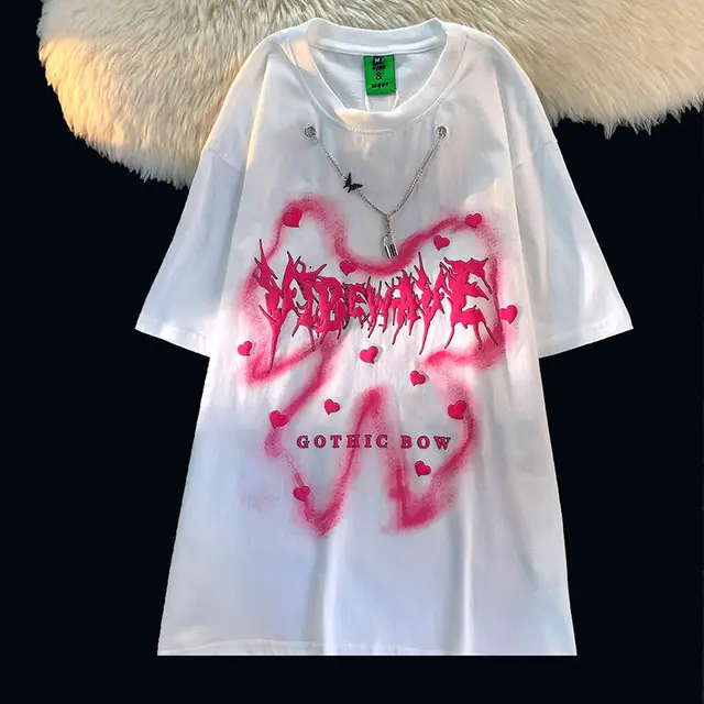 Women's Summer Oversize Minority Pure Cotton Short Sleeved T shirt White - Shop at LoveMi