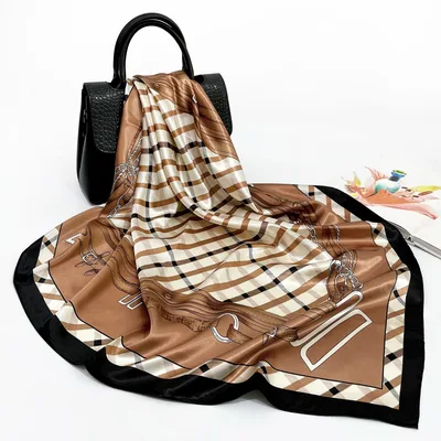 Spring And Autumn New 90cm Silk Scarf Silk Square 19Style - Shop at LoveMi
