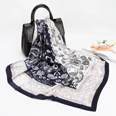 Spring And Autumn New 90cm Silk Scarf Silk Square 23Style - Shop at LoveMi