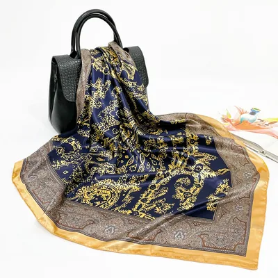 Spring And Autumn New 90cm Silk Scarf Silk Square 32Style - Shop at LoveMi