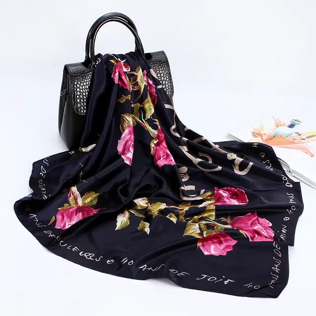 Spring And Autumn New 90cm Silk Scarf Silk Square 39Style - Shop at LoveMi