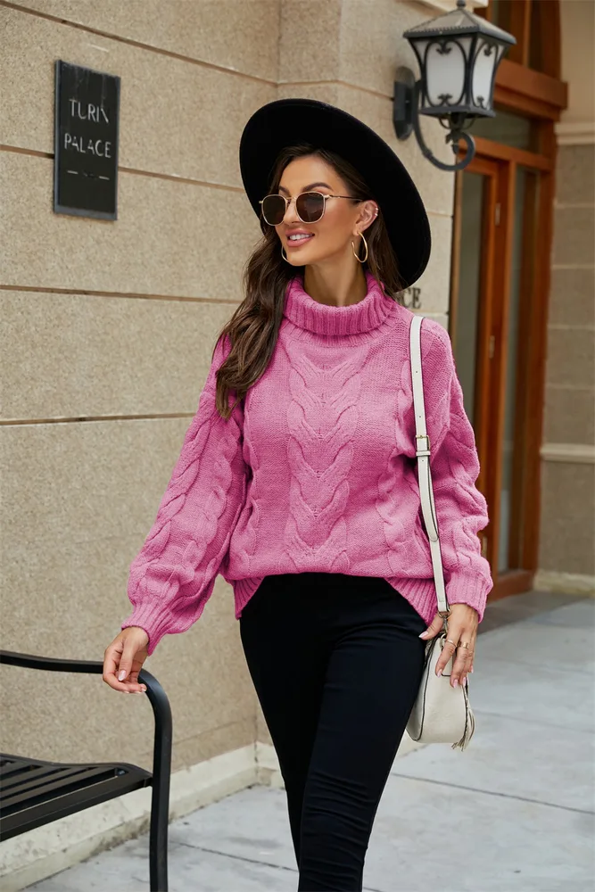 Women's Trumpet Sleeve Pullover Sweater Red - Shop at LoveMi