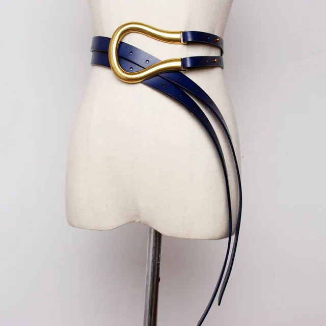 Women's Diagonal Belt Is Fashionable In Europe And America Blue - Shop at LoveMi