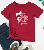 Wine Red T White Characters
