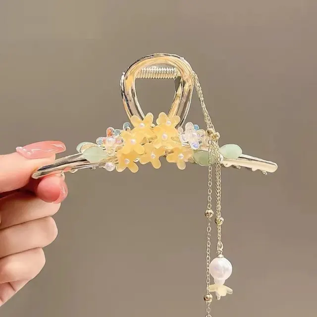 Antique Tassel Large Pearl Clip Metal Hairpin 8Style - Shop at LoveMi