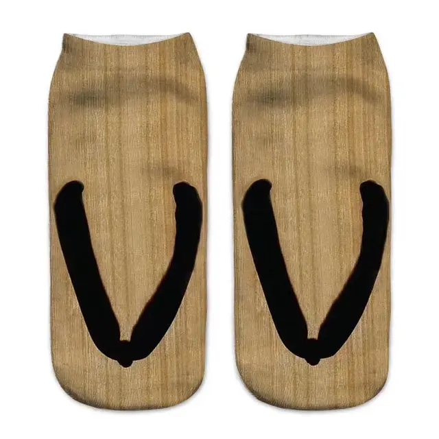 Women's Fashion Simple Flip flop Print Socks 6 Style - Shop at LoveMi