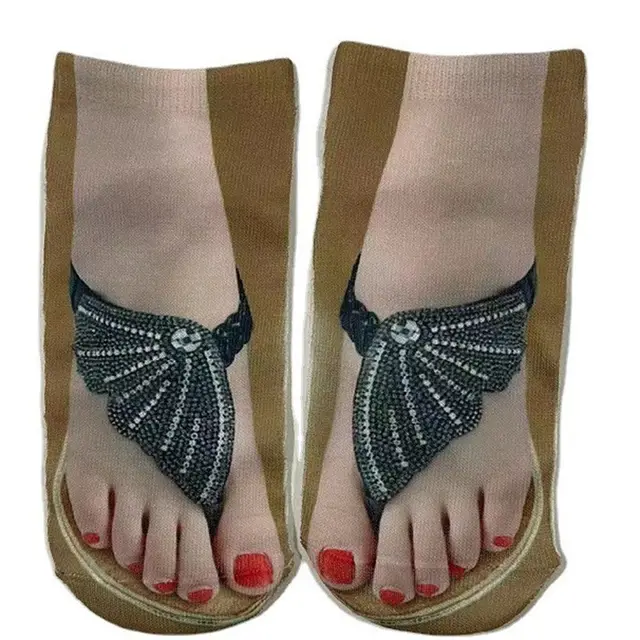 Women's Fashion Simple Flip flop Print Socks 8 Style - Shop at LoveMi