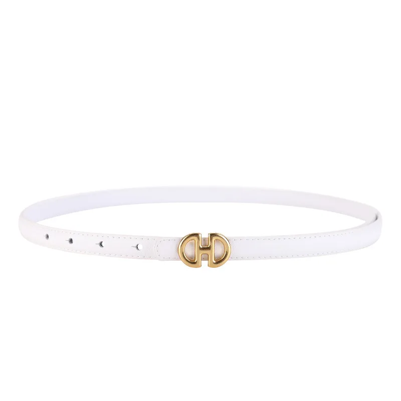 Women's Fashion Simple Decorative Casual Belt White - Shop at LoveMi
