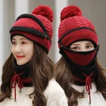 3Pcs Wine Red