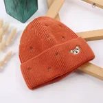 Ins Fashionable New Cute Teddy Bear Knitted Hat - Orange