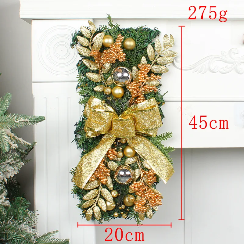 Christmas Day Door Curtain Home Decoration Hanger Gold 3Pcs - Shop at LoveMi