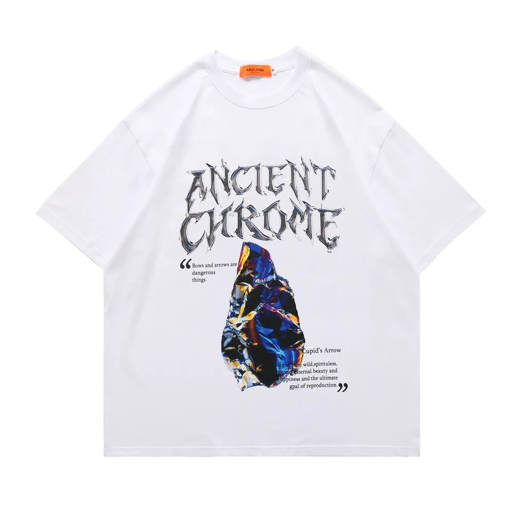 Loose Fitting Short Sleeve Pullover Crew Neck Youth T-shirt - White