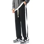 Black with white side stripes