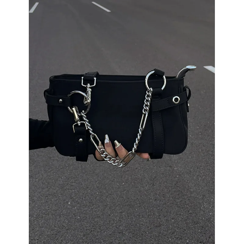 Small New Spice Girl Chain Crossbody Handbag Female Black - Shop at LoveMi