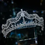 Hair Hoop Wedding Headdress Crystal Crown Fashion - Silver2
