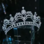 Hair Hoop Wedding Headdress Crystal Crown Fashion - White1