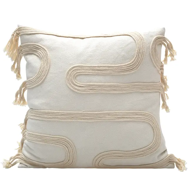 Modern Simplicity Quiet Wind Light Pillow And Luxury White Line 45X45Cm - Shop at LoveMi