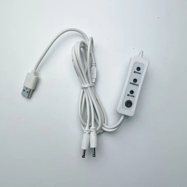 USB Knitted Jacquard Half finger Flip Electric Gloves Temperature Controller Line - Shop at LoveMi
