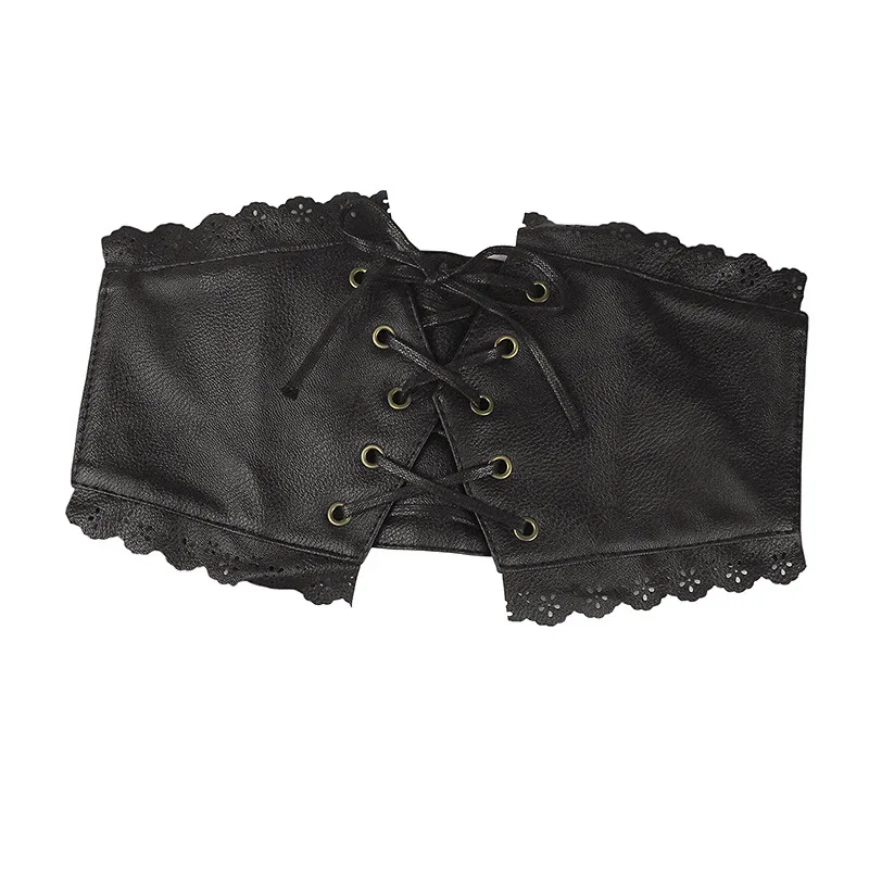 Elastic Waist Seal Women's Stretch Retro Lace Decoration Black - Shop at LoveMi