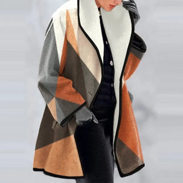 New Women's Medium Long Slim Coat Orange - Shop at LoveMi