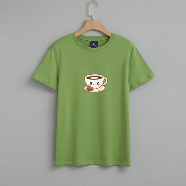 Printed Short sleeved Team Uniforms European And American Fabrics Green - Shop at LoveMi