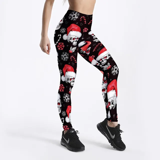 Skull Christmas Hat Thin Breathable Capris Sports Fitness Jk29042Style - Shop at LoveMi