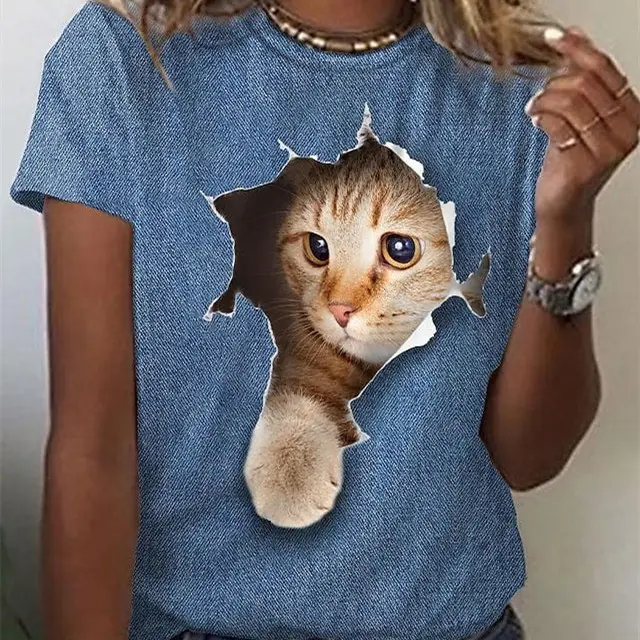 3D Printed Women's Street Short Sleeve Sports T shirt Top - Shop at LoveMi