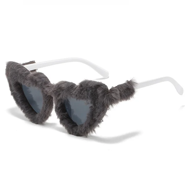 Fashion Plush Love Sunglasses Personality Black - Shop at LoveMi