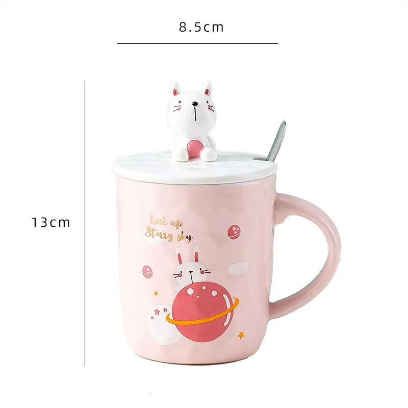 Animal Cartoon Creative Stereoscopic Mugs Pink - Shop at LoveMi