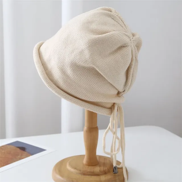 European And American Trend Pullover Hat Knitting Beige - Shop at LoveMi